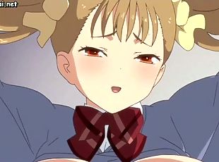 Anime getting massive boobs milked